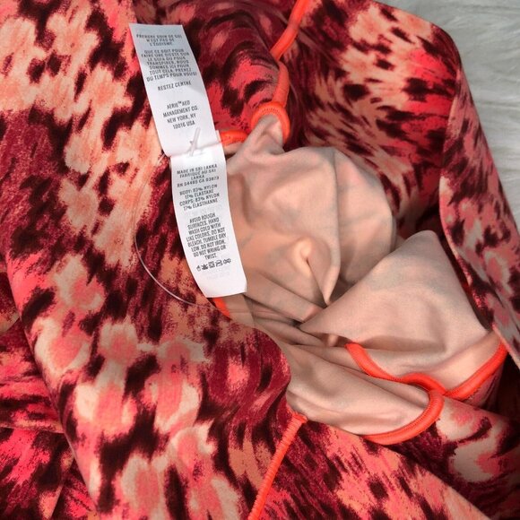 Aerie Offline Womens Leggings Large Red Stretch Hi Rise Super Flare Workout Pant - Picture 6 of 6